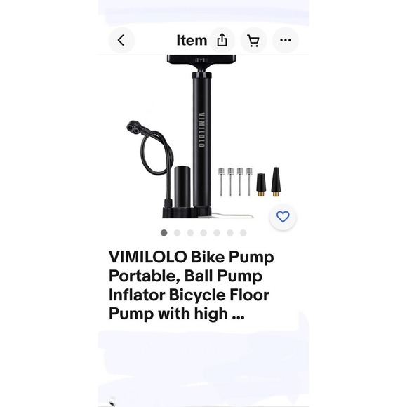 Vimilolo Bike Pump Portable, Ball Pump Inflator NEW - Picture 1 of 8
